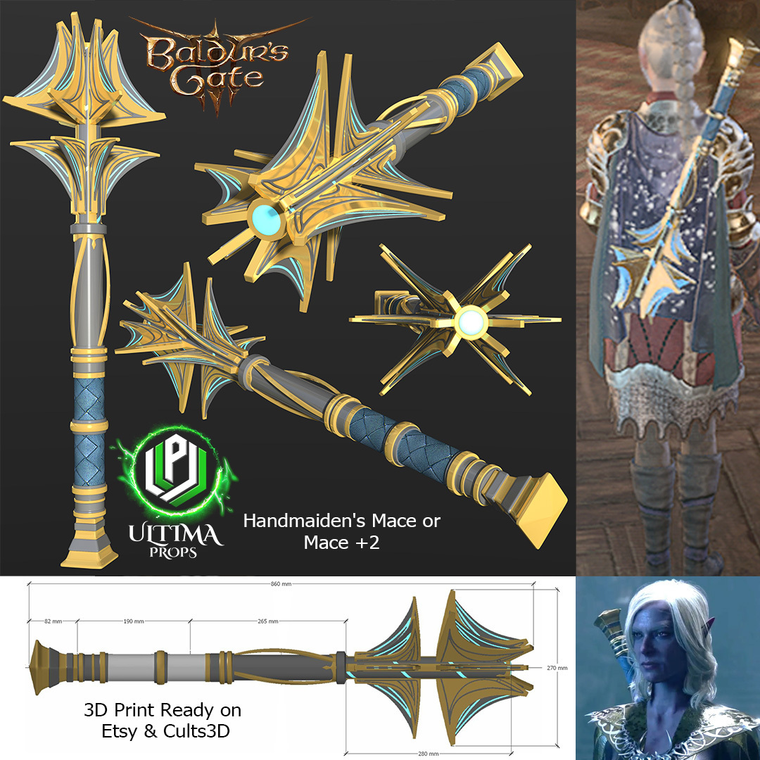 Handmaiden's Mace +2 Mace BG3 Shadowheart