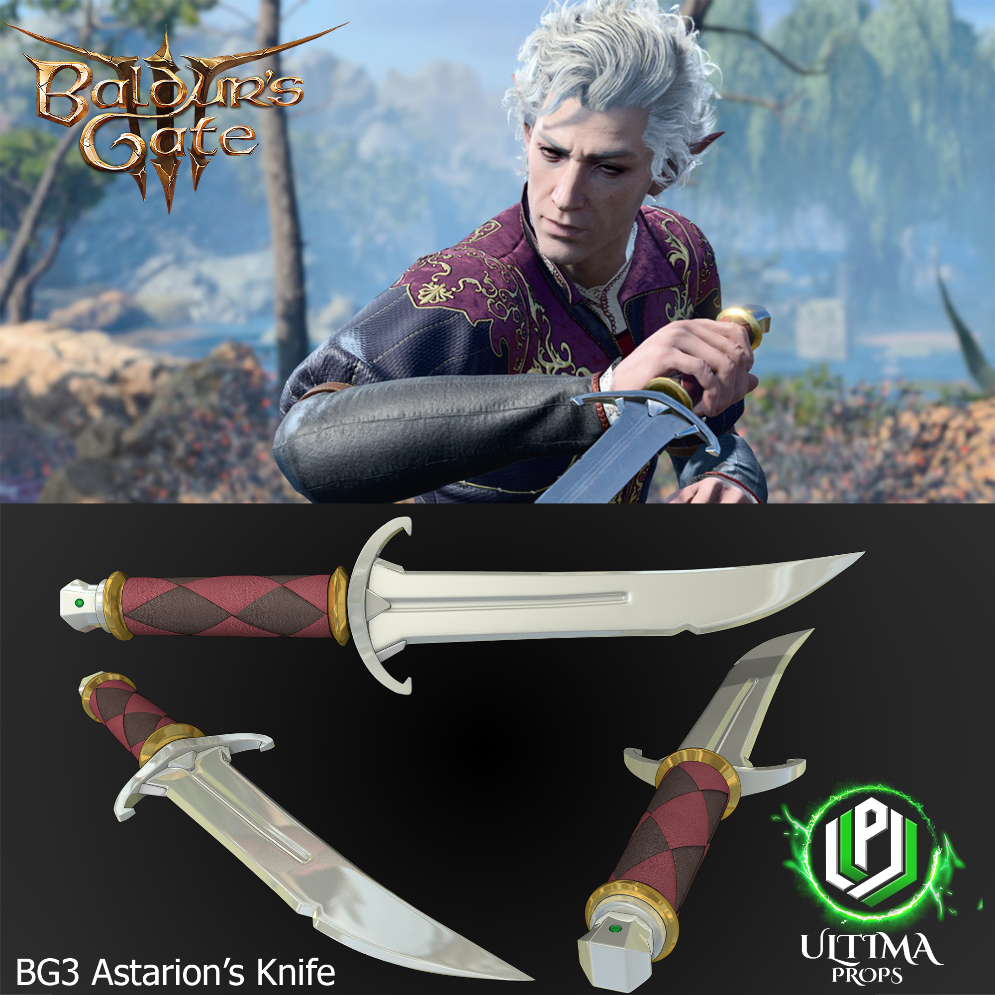 Baldur's Gate 3 Astarion - Sussur Knife